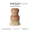 Sisal & Coconut Fiber Pot Brush with Short Wooden Handle for Eco-friendly Kitchen Cleaning