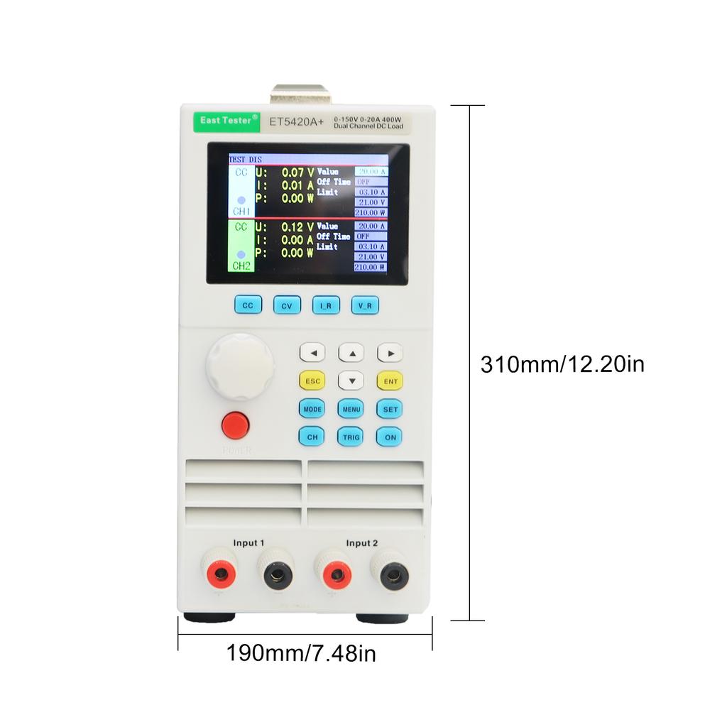 East Tester ET5420A+ Programmable Dual-channel DC Electronic Load 150V 20A*2 200W*2 Double-Channel