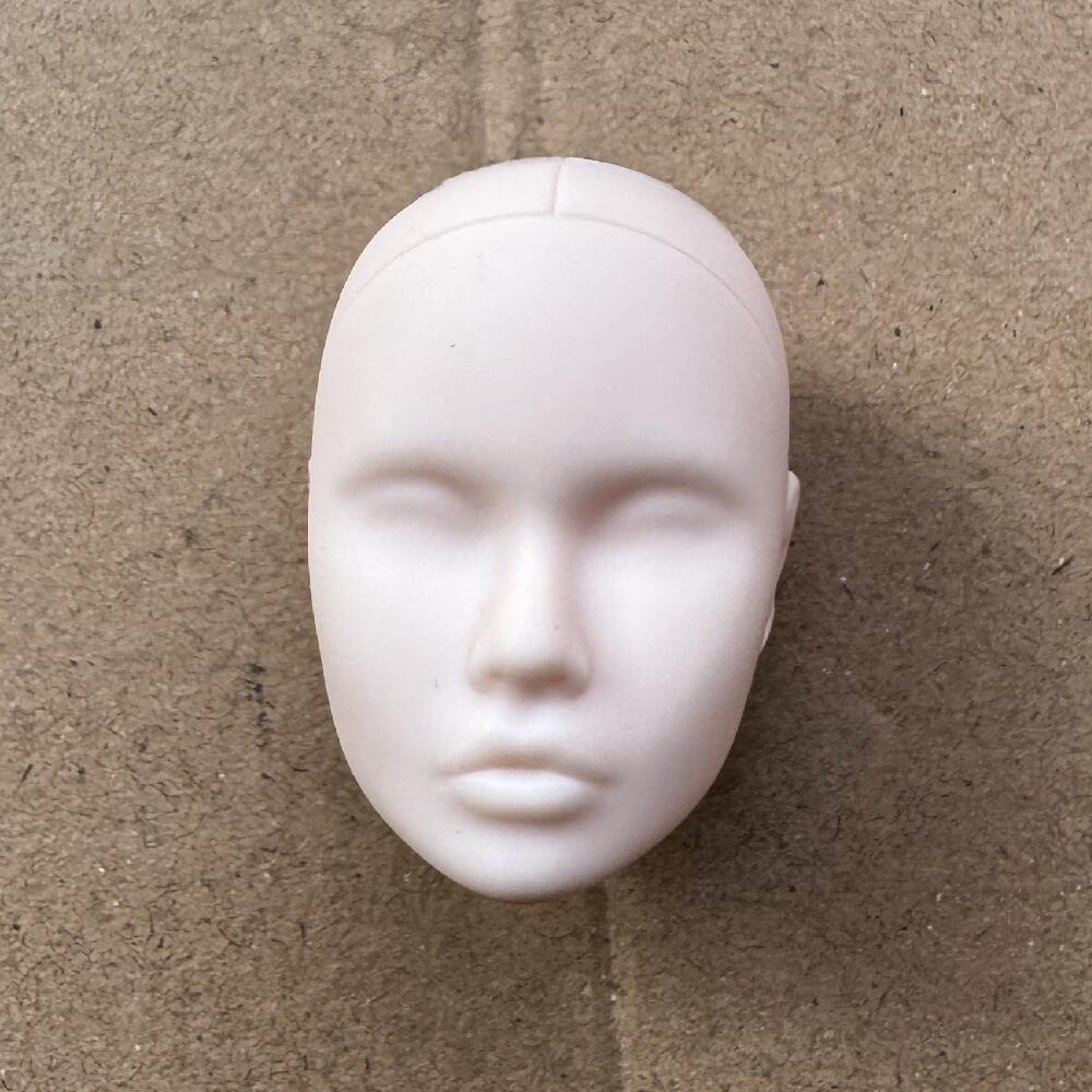 Poppy Blank Face Doll Heads DIY Practice Make-up Bald 1/6 Head Parts For Crafting And Doll Making Cream White Beige Skin Tone