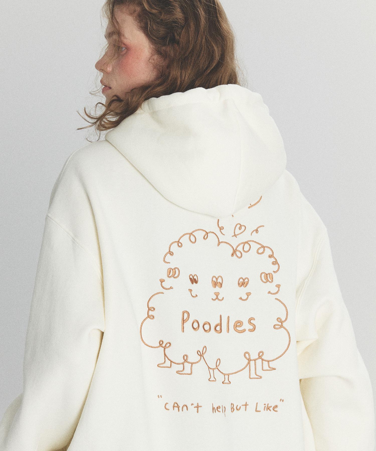 Худи с вышивкой Compagno Poodles Кремовый Cream/L