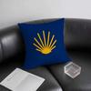 1pc Yellow Camino De Santiago Scallop Pillow Case Square Bedroom Sofa Leisure Comfort Cushion Car Living Room Home Decoration