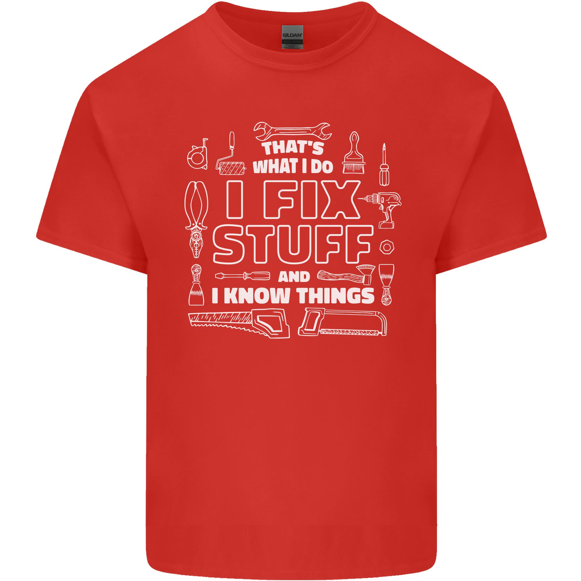I Fix Stuff Funny Plumber Electrician Mechanic Unisexs Light Cotton TShirt S