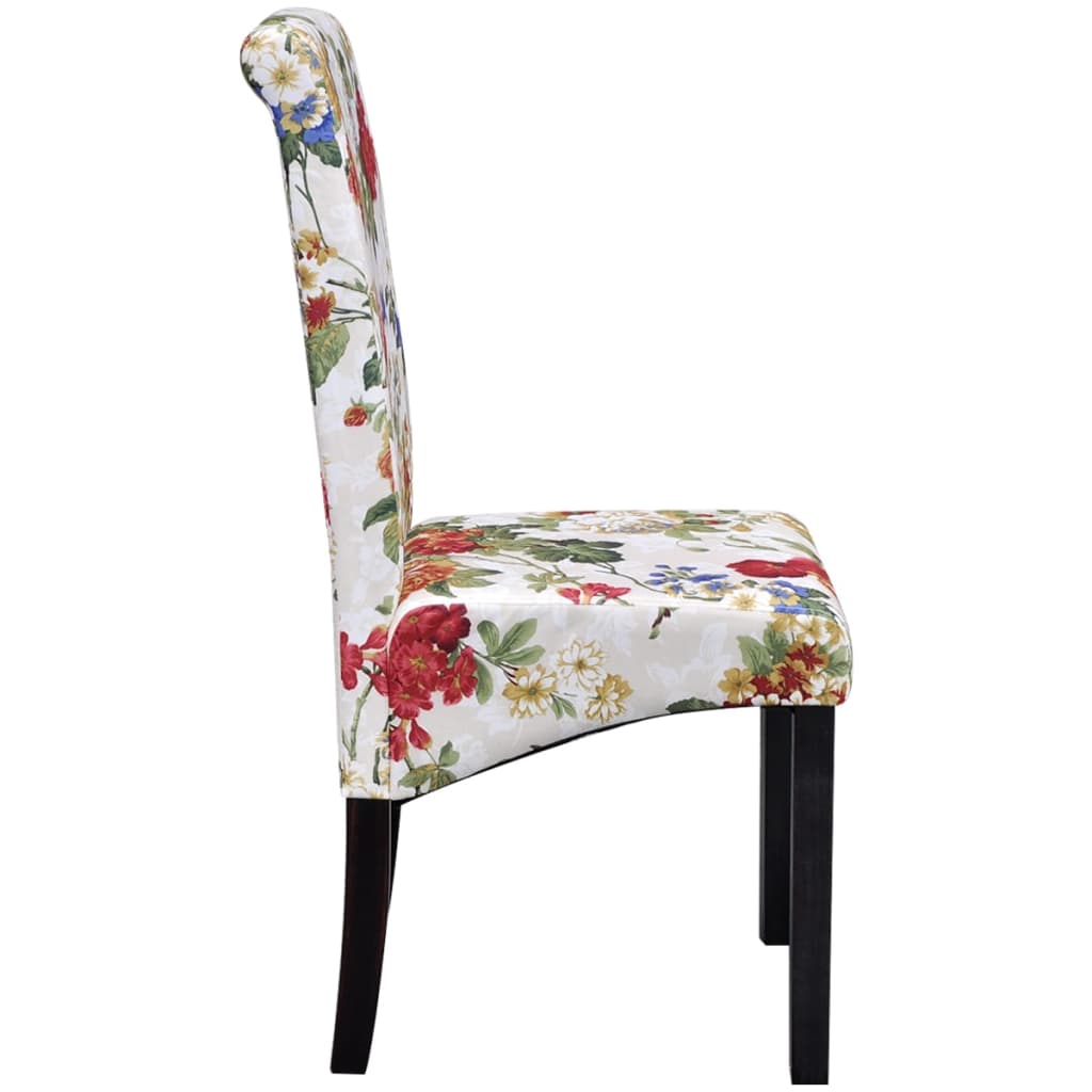 Vidaxl Dining Chairs, 4 Pcs, Multicolour, Fabric