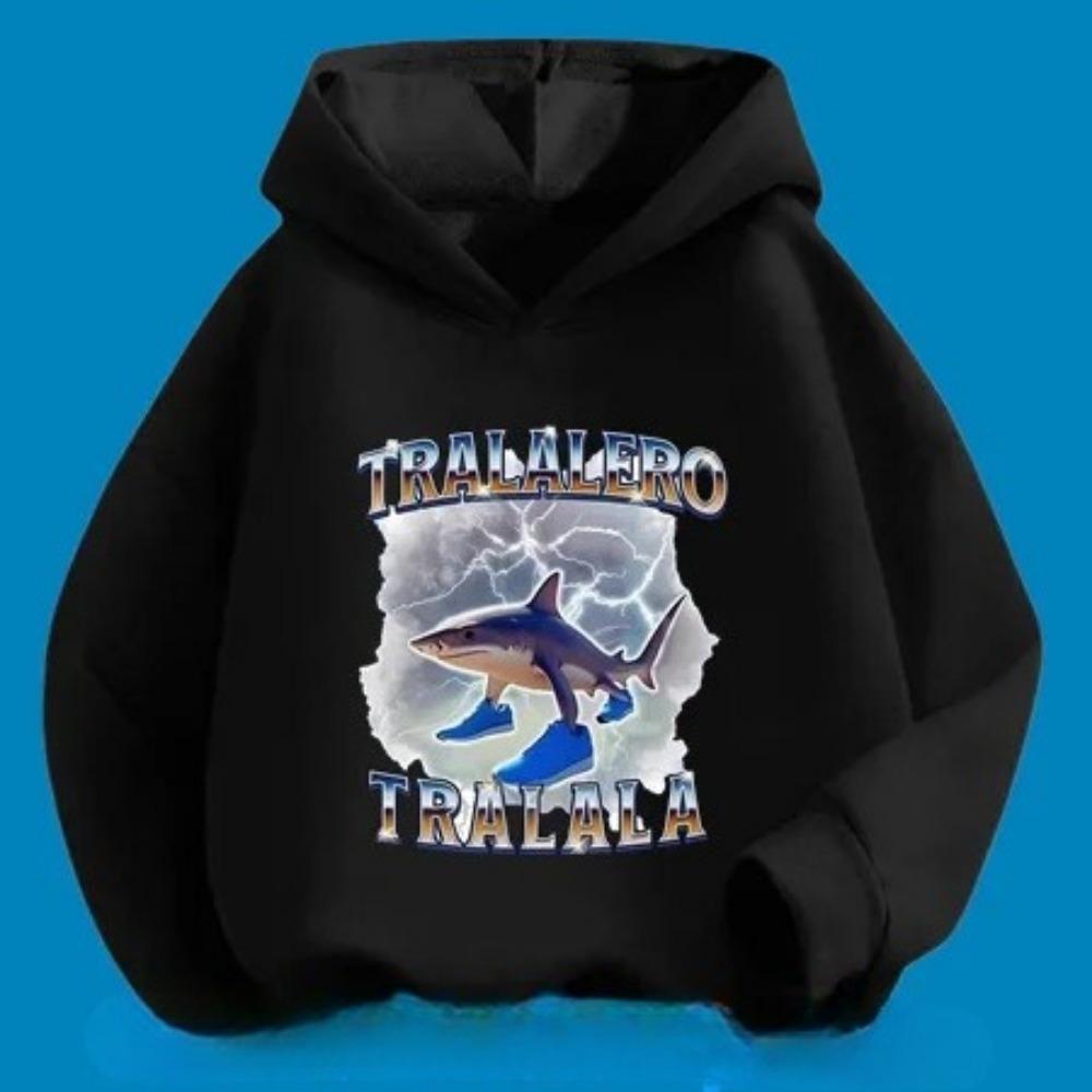 Cappuccino Printed Cartoon Children's Hoodie, Warm and Cute Hoodie for Autumn and Winter, Comfortable and Soft Top for Girl