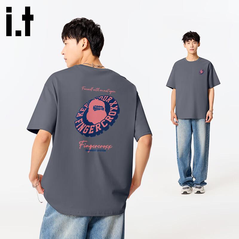 Fingercroxx Herren Schweres Reines Baumwoll Kurzarm T-Shirt