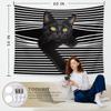 Funny Cat Tapestry for Bedroom, Cute Black and White Tapestry Anime Tapestry Wall Hanging with, Gifts for Cat Lovers, Cats Wall