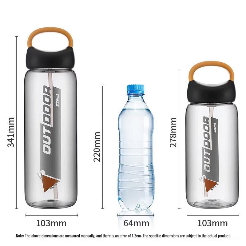 Fuguang Large Capacity Heat-Resistant Glass Water Bottle with Straw