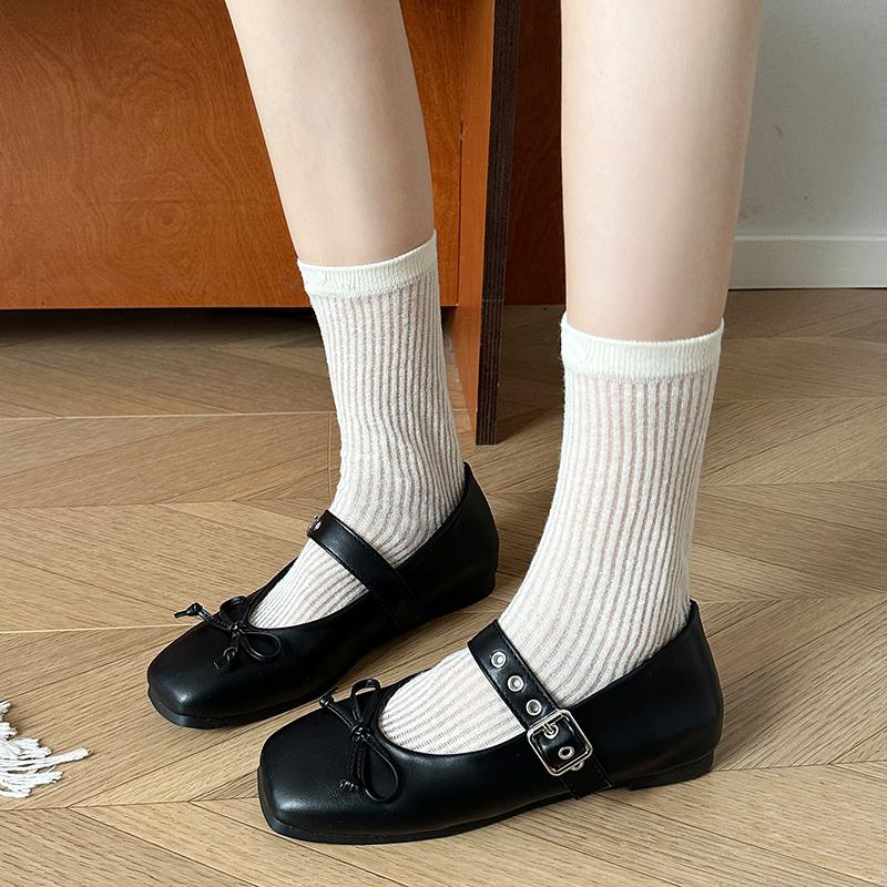 

Fashion Women Mary Jane Shoes New Fashion Shallow Butterfly-knot Flats Retro Style Ladies Comfort Soft Sole Ballerina Shoe Zapatos Mujer 40 чёрный