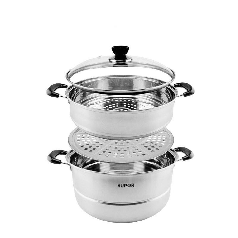 SUPOR Doppelschichtiger Stapelbarer Dampfgarer