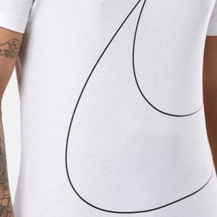 Nike Logo Print Pullover Short Sleeve T-Shirt Men Tops Bright-White DZ2883-100