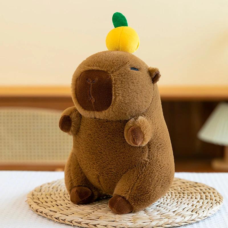 22cm Capybara Plush Toy - Cute Simulation Capibara Stuffed Animal Soft Doll Anime Fluffy Gift for All Ages