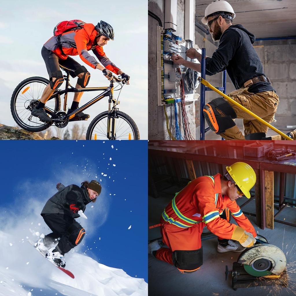 Socpuro Knee Work Knee Knee 3D Shaped Pads with Thick Rock Knee Support Set and Impact Hard Pad for Indoor and Outdoor Nursing Cleaning Pads, Pads,