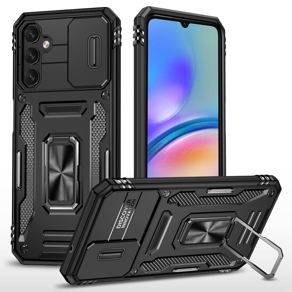 Armor Series For Samsung Galaxy A05s 4G Case Slide Lens Shield PC+TPU Anti-fall Phone Cover