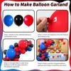 Red and Blue Themed Latex Balloon Children's Birthday Party Scene Decoration