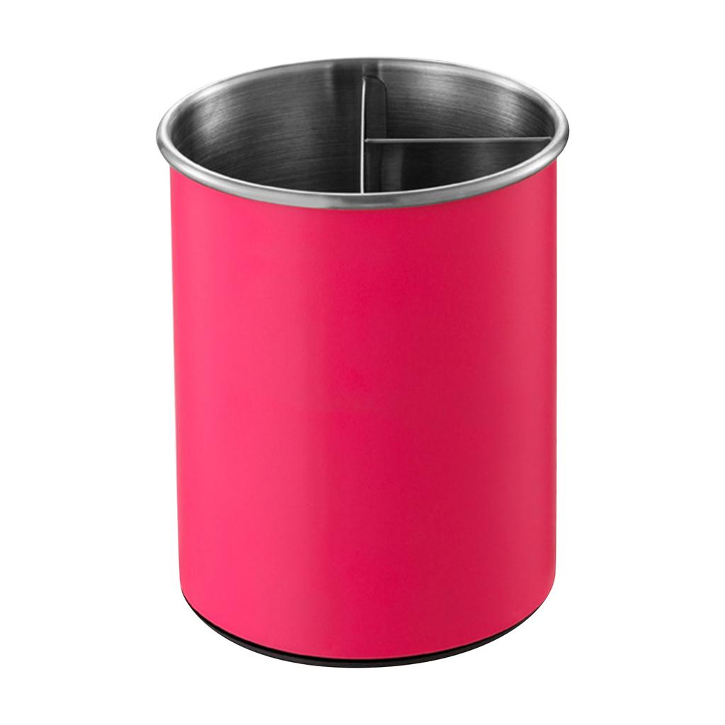 Stainless Rotating Kitchen Utensil Holder with Dividers, Multifunctional Countertop for Chopsticks, Cutlery, Spoons, Forks