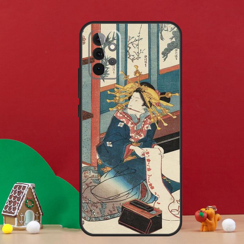 Japanese Ukiyo-e Art Case For Samsung Galaxy A17 A06 A16 A56 A36 A54 A34 A14 A52 A32 A13 A23 A33 A53 A15 A35 A55