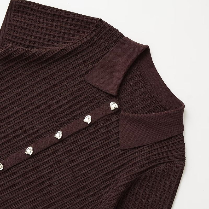 Kaslead New Arrival Women's Clothing Fashion Style Fashionable Knitted Cut Out Tops Casual Pants Suit