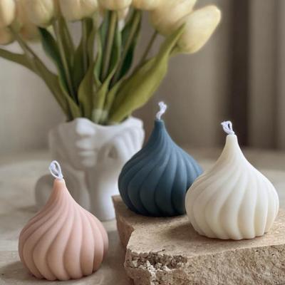 1 pièce-Moule en silicone pour bougie pointe d'oignon DIY fait main Mousse Gâteau Savon Bougie Moule Fournitures Fête d'anniversaire Cadeau de mariage Moule pour fabrication