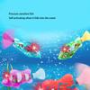 4PCS Robotic Swimming Fish Water Activated Robot Fish Electronic Cat Toy with LED Light for Sink Bathtub Swimming Pool