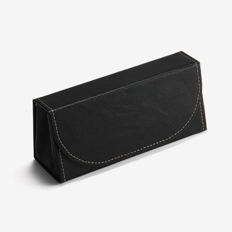 Unisex Genuine Leather Glasses Case - Lightweight, Durable Cowhide for Students