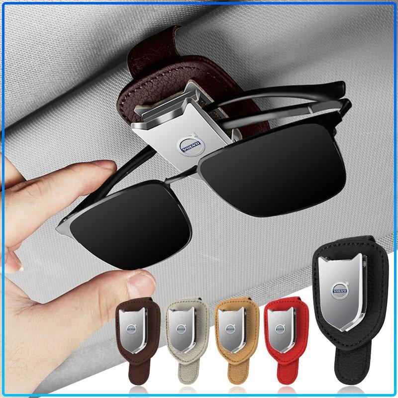 Auto Sun Visor Glasses Box Sunglasses Clip Card Ticket Holder Stand sticker For Volvo XC90 XC60 XC70 XC40 V90 V60 V40 C70 C30 S80