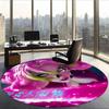 Mitsuri Kanroji (1) Round Office Rug Decorative Floor Rug for Office Bedroom Living Room and Home Space