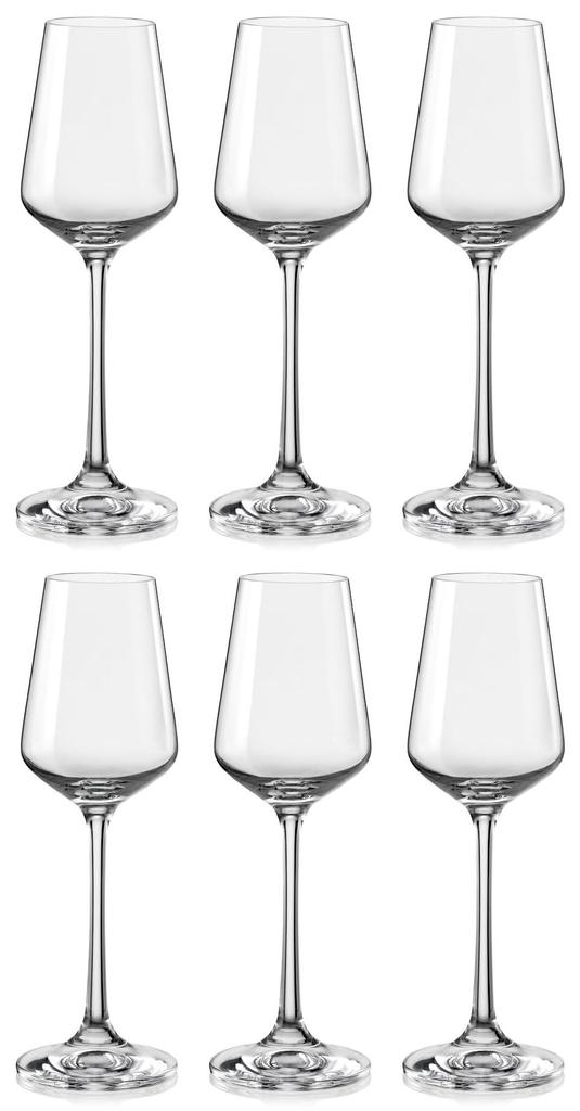 Bohemian Glass SANDRA Glass, Liqueur and Chilled Sake Glasses, Set of 6, 65ml, Dishwasher Safe, Crystallex, 40728-65-6