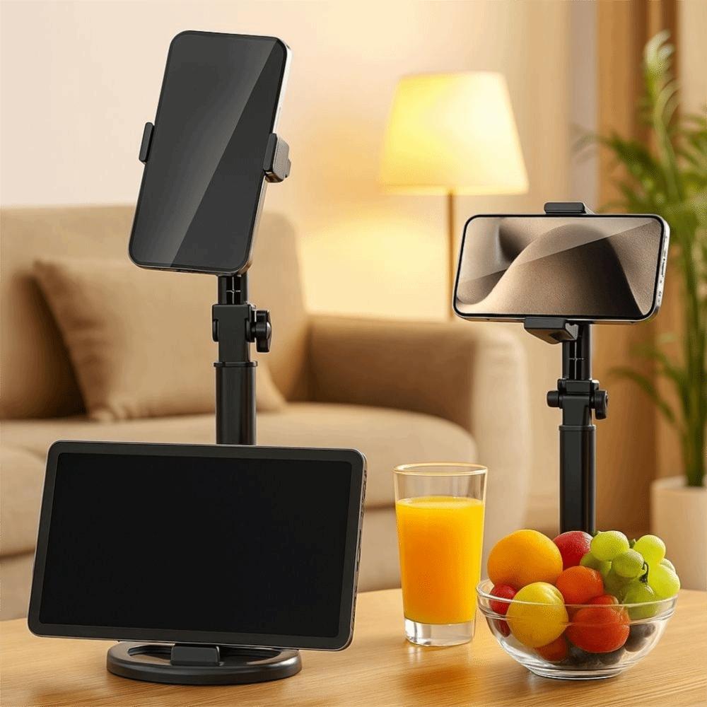 Universal Phone Stand Dual Card Slot Live Broadcast Bracket Tablet Holder  Video Call