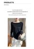 Women's One-Shoulder Irregular Long-Sleeve Knit Top - Spring/Summer, French-Inspired, Imitation Wool, High-Quality.