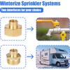 Hourleey RV Winterizer Kit, 18.5" Sprinkler Winterizing Blowout Adapter With Shut Off Valve, Air Compressor Quick-Connect Plug To 3/4" Hose Blow Out