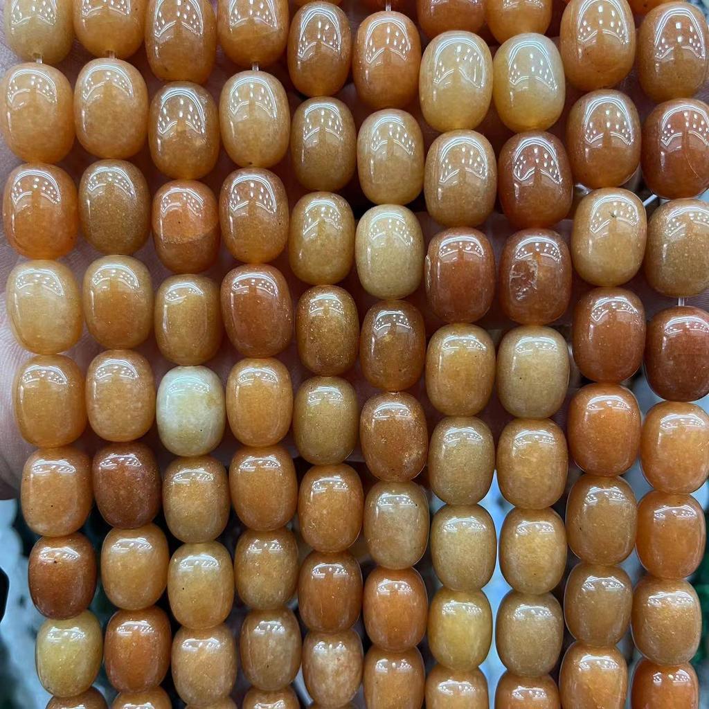 10x14mm Natural Crystal Striped Agate Drum Beads for Jewelry and DIY Accessories
