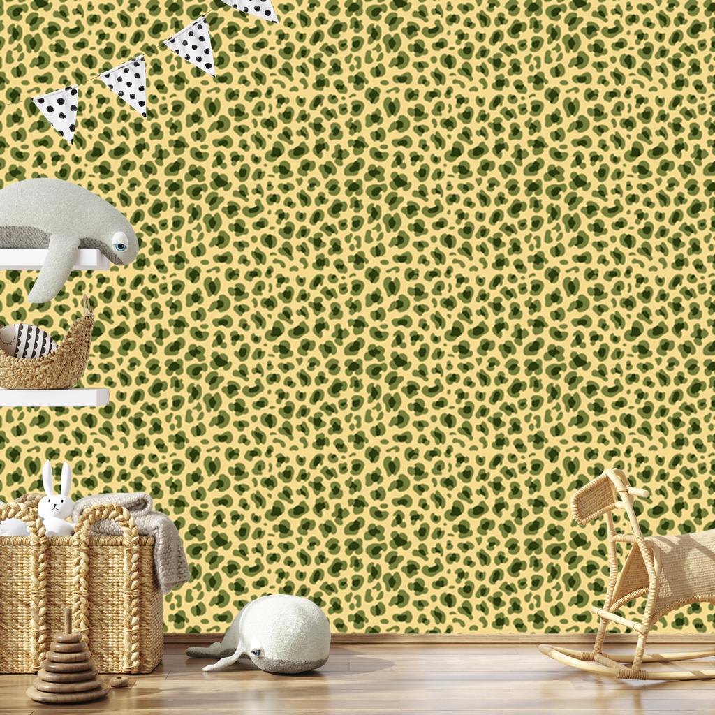 Yellow Leather Wallpaper Yellow and Olive for Living Room and Bedroom 50x1000