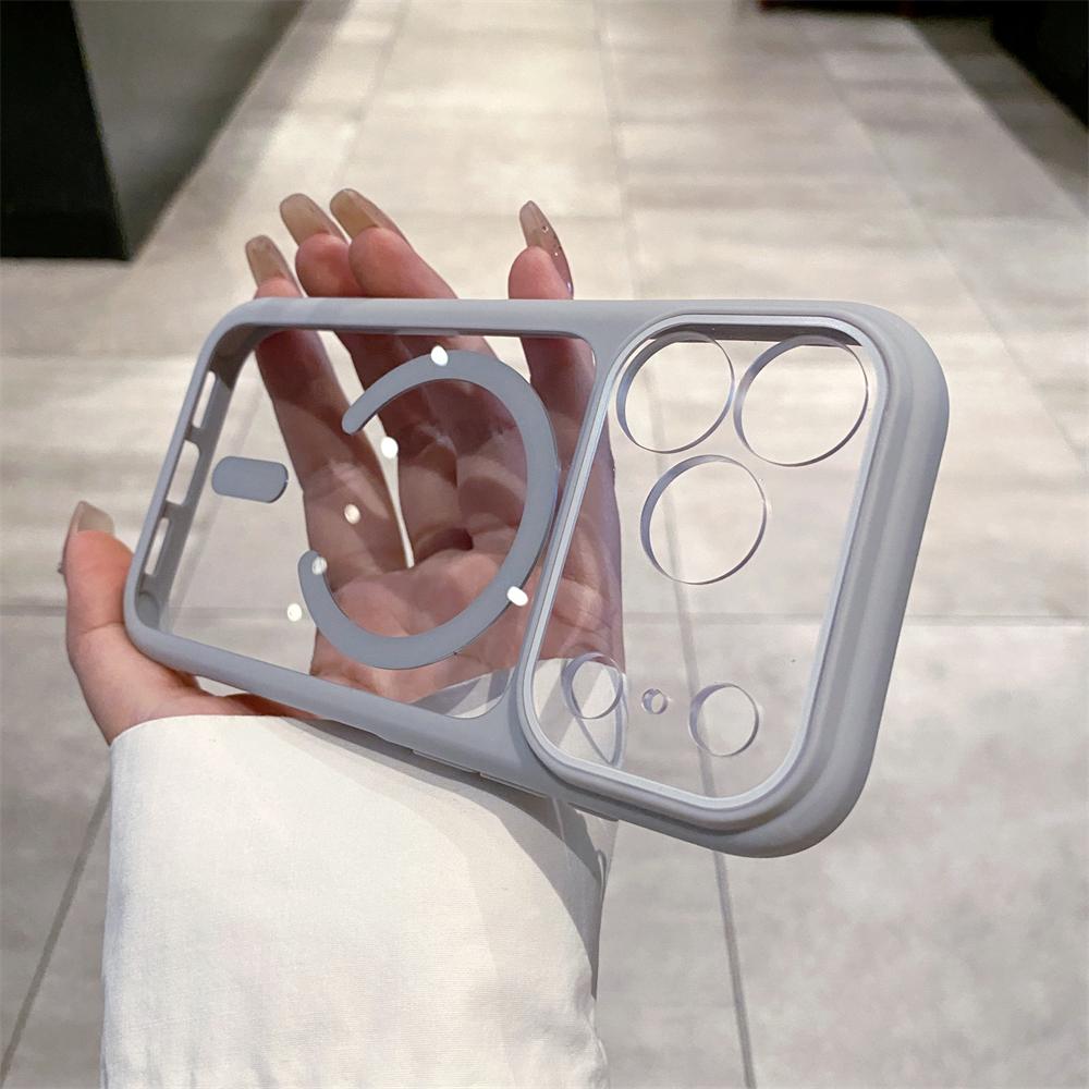 

Transparent Magnetic Case For iPhone 17 Pro Max Air For Magsafe Wireless Charging Clear Hard Acrylic Shockproof Cover iPhone17