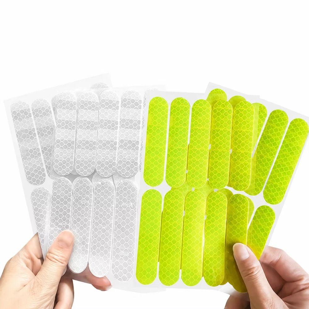 200Pcs High Visibility Car Reflector Tape Wear-Resistant Reflective Stickers Strips Night Riding