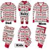 Festive Christmas Family Pajamas Set For Men Women Baby Kids Featuring Deer Print Design