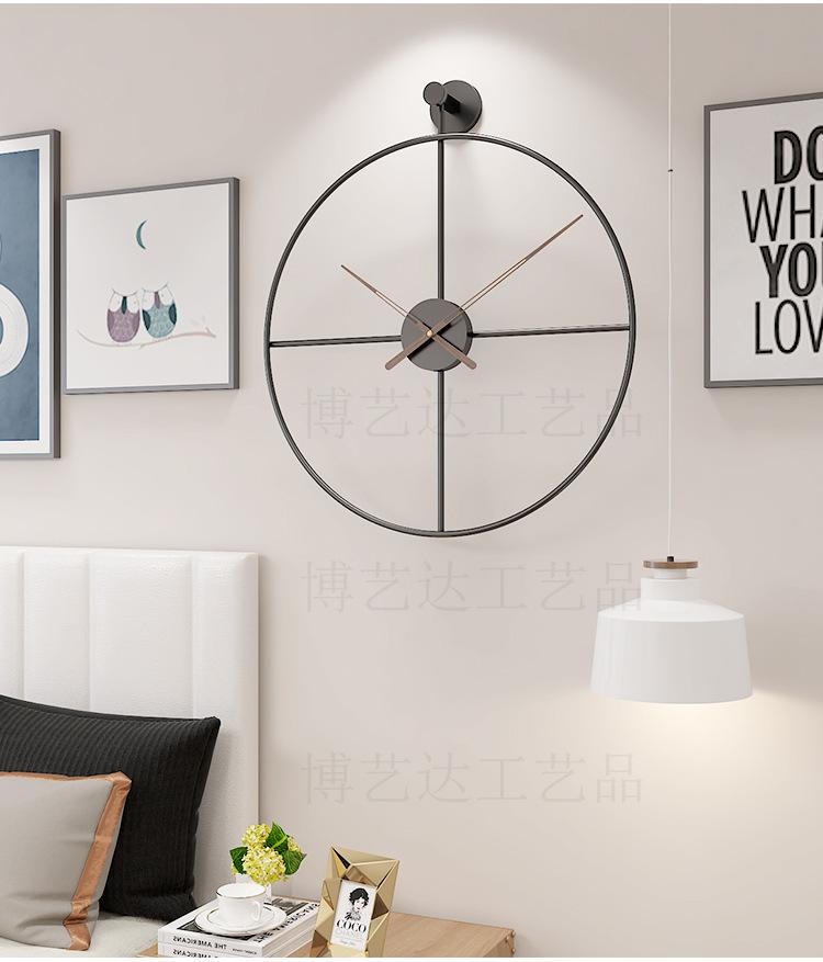 Orologio da Parete in Ferro Minimalista Creativo, Minimalista, Moderno, Soggiorno, Stile Nordico, Orologio Silenzioso, 50cm