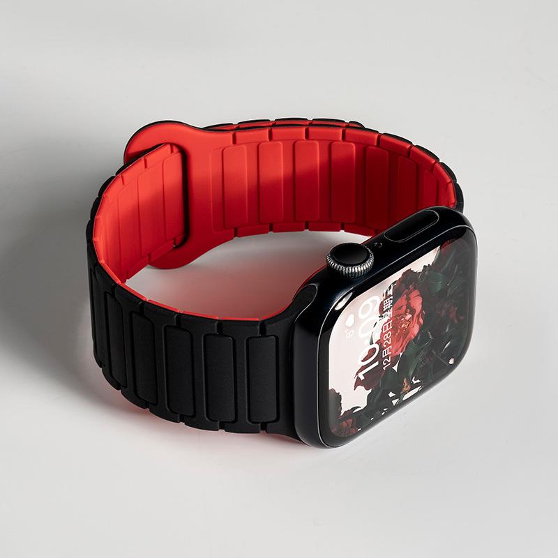 Jingyi Silicone Strap for Apple Watch S7/S8/S9/S11 and iWatch10 with Magnetic Closure