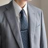 Tabarat Colored Tie Made in Alligator Business Style Clip, Men's, Japan, Brass, Closure, (Gray)