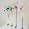 Dragonfly Clip with Pole Garden Decor Dragonfly Hat Clip 3D Artificial Dragonfly Rod Clip for Men And Women Hat Outdoor Plants