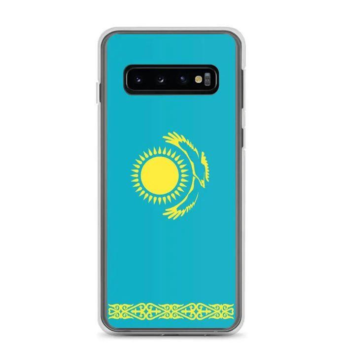 Kryt na telefon - Oficiální Kazachstán - Samsung Galaxy S10 - Vlajka - Měkký - Vícebarevný