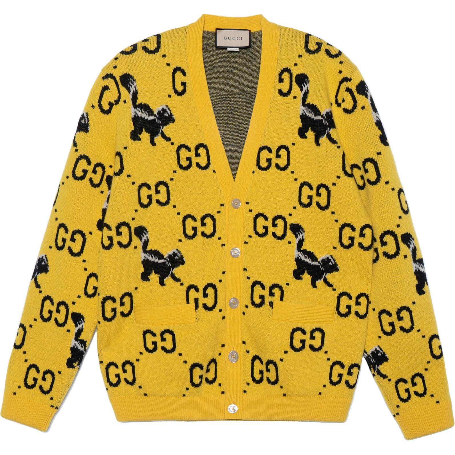 GUCCI Gg And Skunk Jacquard Wool