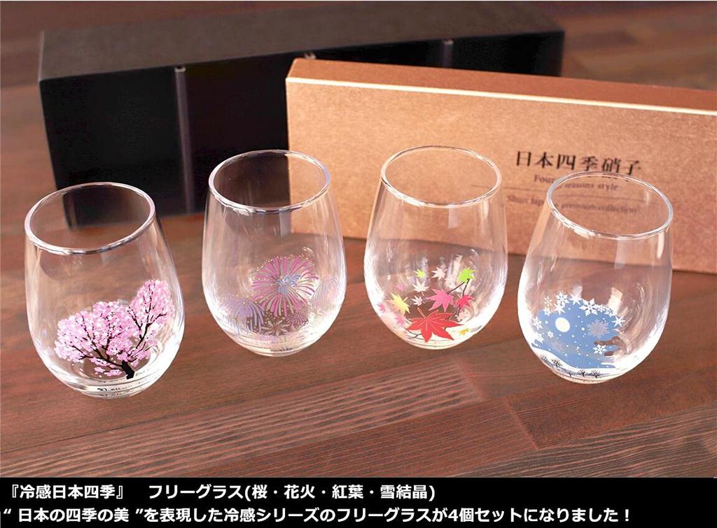 [Authentic Product] Marumo Takagi Ceramics Cooling Glass Set for the Four Seasons of Japan - A Perfect Gift for Valentine's Day, Mother's Day, Father'