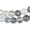 Thread of 60 Round Beads 6mm 6mm In Cloudy Gray Quartz
