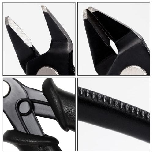 LEONTOOL 5-inch Wire Flush Cutter Micro Wire Cutter Precision Electronic Cutting Pliers with French Spring for Electronic Model Jewelry Making