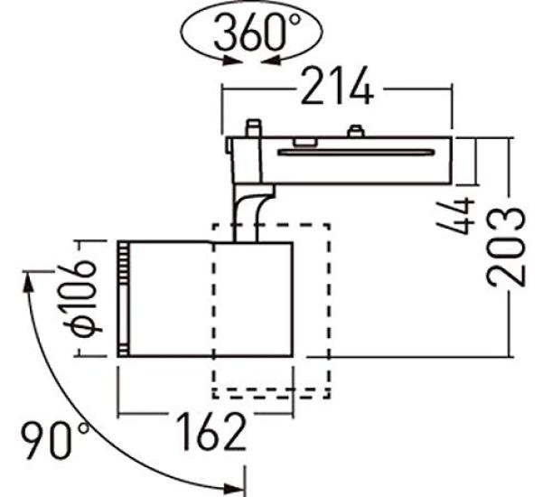 Panasonic LED bodové světlo s proměnnou distribucí světla, tvar 550 stupňů, stmívání PiPit, bílá, bílá, NTS05511WRZ1