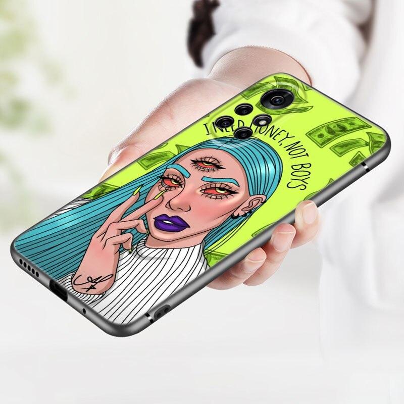 Aesthetic Devil Woman Phone Case For Huawei Honor 60 50 SE 30S Mate 30 20 10 Lite 40 Nova 9 8 Pro Y60 8i 7i 7SE 5T Premium Cover