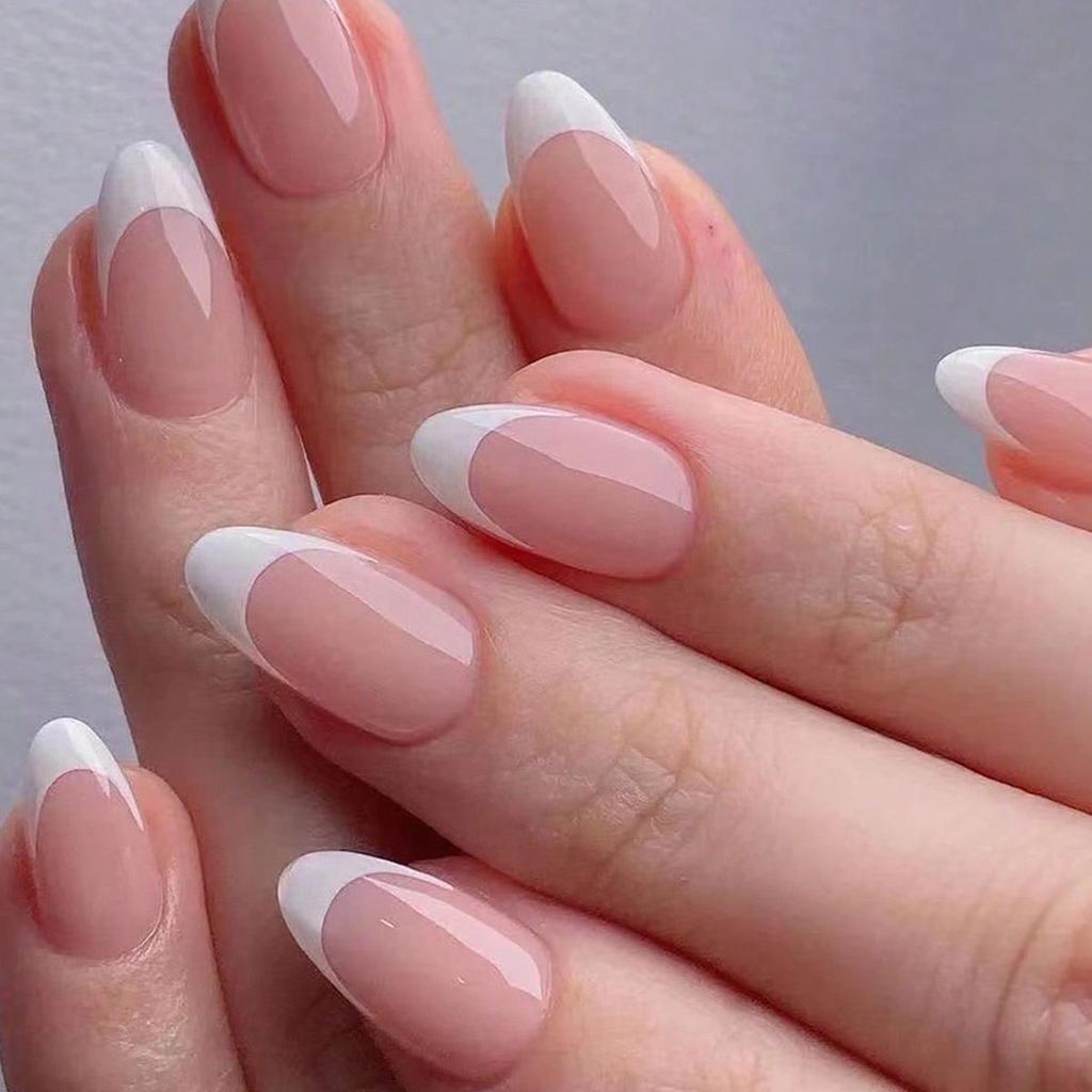 High-End Summer Nude & Pink French False Nails - 120 Piece Set