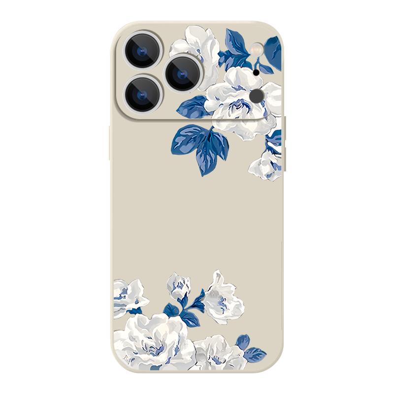 For iPhone 17 Pro Max Case White Gardenia Floral Pattern TPU Silicone Soft Cover For iPhone 16 Pro Max 15 14 13 12 11 16E Air