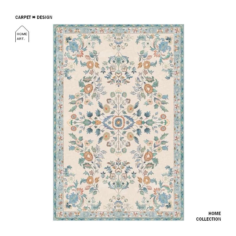 

European Modern Living Room Rug Large Area Sofa Coffee Table Mat Bedroom Bed Blanket Rectangular Crystal Velvet Carpet 1200MMx1600MM
