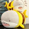 Shark Bee Plush Plushies Doll 2-in-1 Cross-dress Doll Hug Soft Cushion Soothing Pillow Companion Toy Stuffed